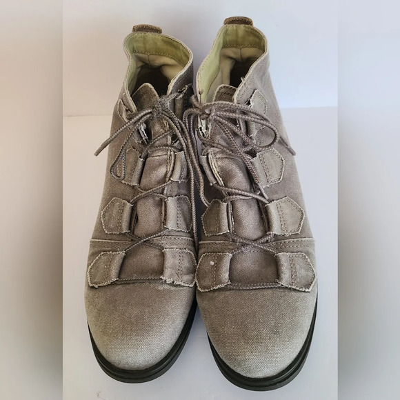 Sorel Major Low Lace Up Ankle Boot Beige Canvas / Leather NL2163 Size US 10 - Picture 3 of 7